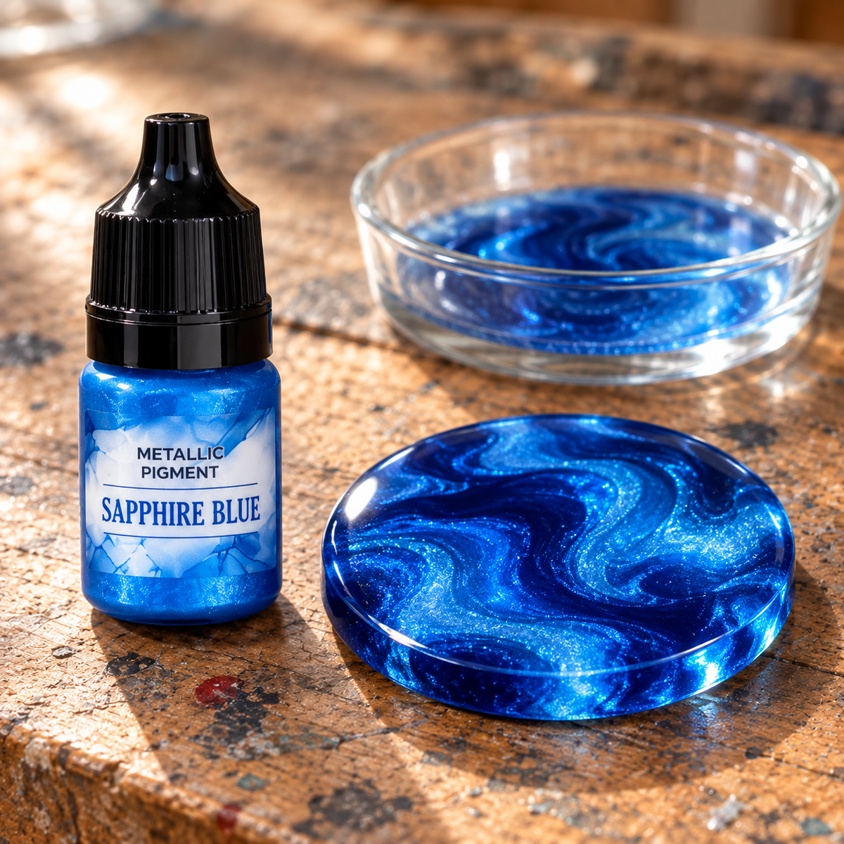 Folyékony metál pigment gyantához 5 ml – zafírkék