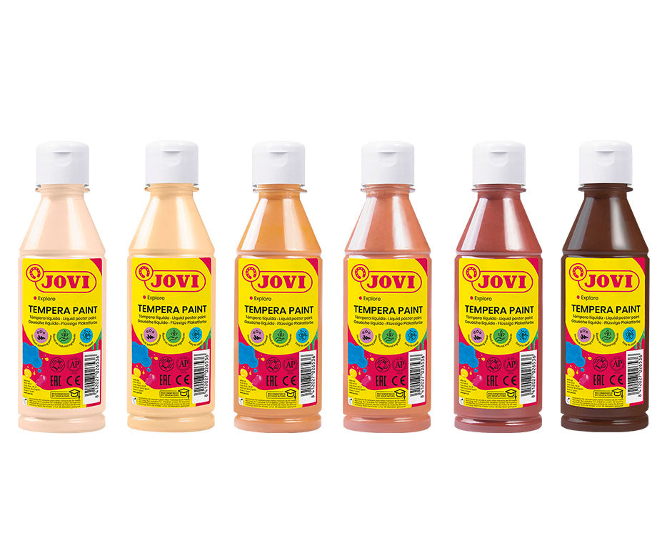 Folyékony tempera készlet JOVI Premium 6 x 250 ml bőrszínek