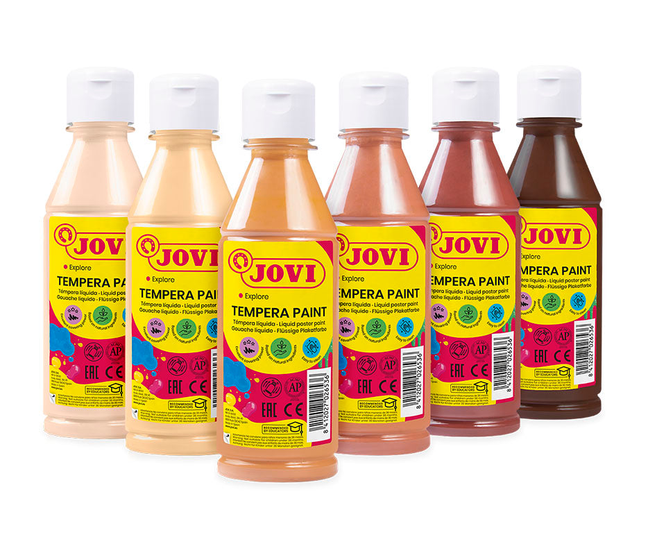 Folyékony tempera készlet JOVI Premium 6 x 250 ml bőrszínek