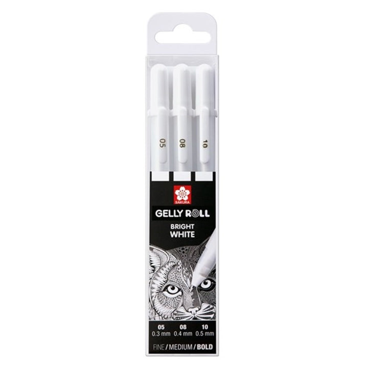 Sakura Gelly Roll bright white zselés tollak - 3 db | különböző változatok
