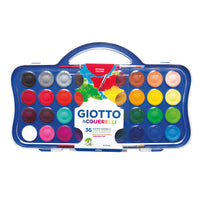 GIOTTO Aquarelli vízfesték készlet 30 mm, 36 db 2 ecsettel