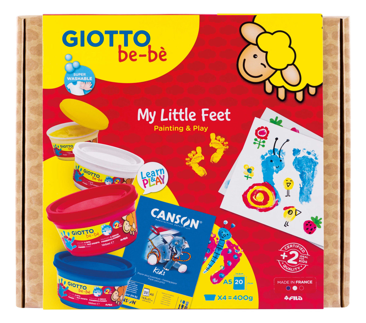 GIOTTO be-bè My Little Feet kreatív készlet kéz- és láblenyomatokhoz – 5 db