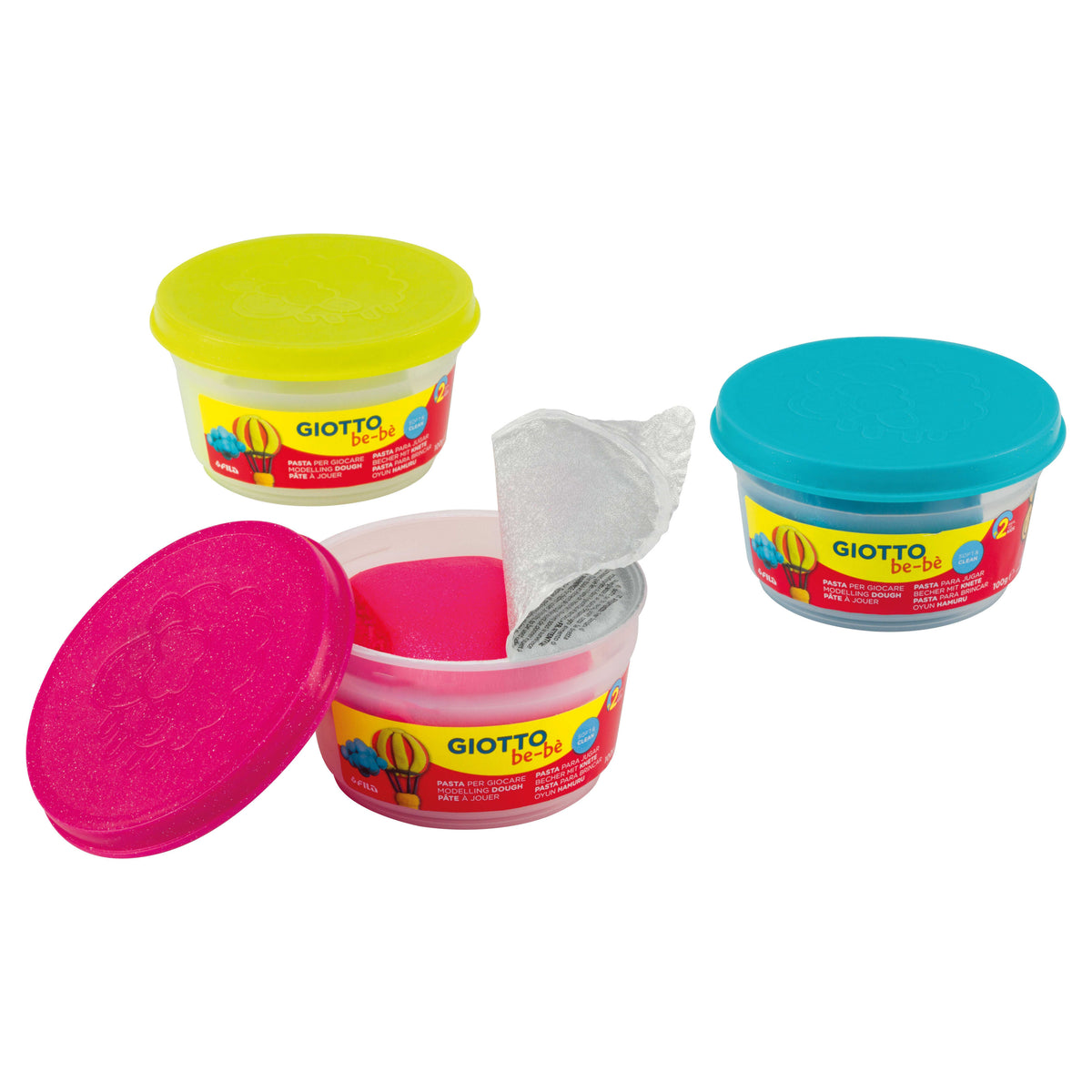 GIOTTO BE-BE puha csillámos gyurma 3 x 100 g