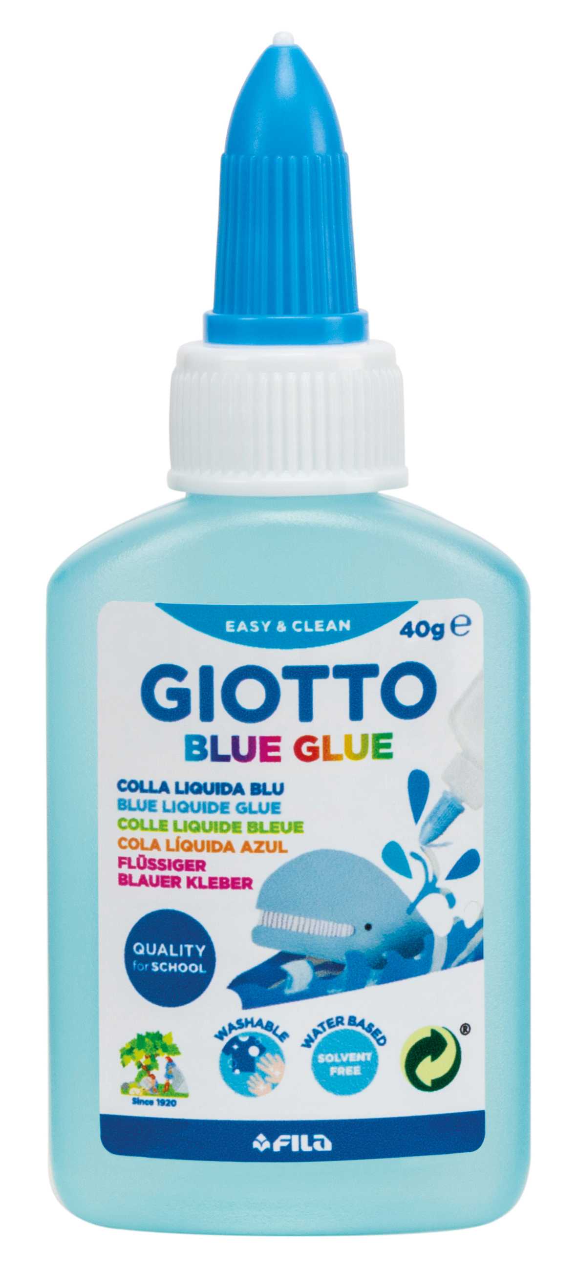 GIOTTO Blue Glue folyékony kék ragasztó precíziós adagolóval 40 ml