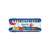GIOTTO Extra Fine tubusos tempera készlet ecsettel – 12x