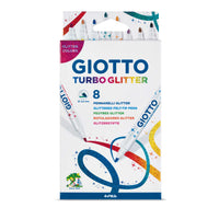 GIOTTO Turbo Glitter csillámos filctoll készlet 8 db - 2,8 mm