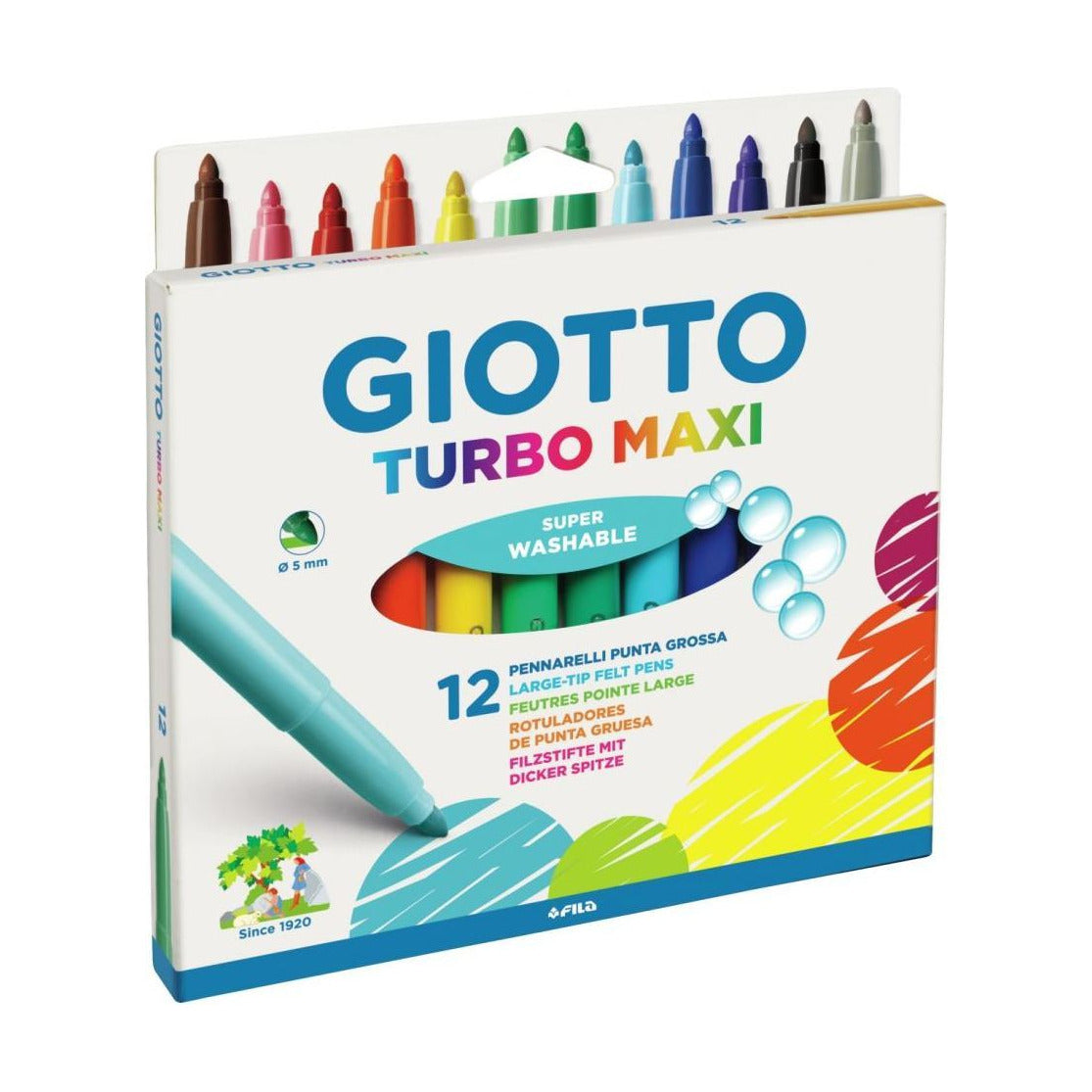 GIOTTO Turbo Maxi 5 mm vastag mosható filctollak