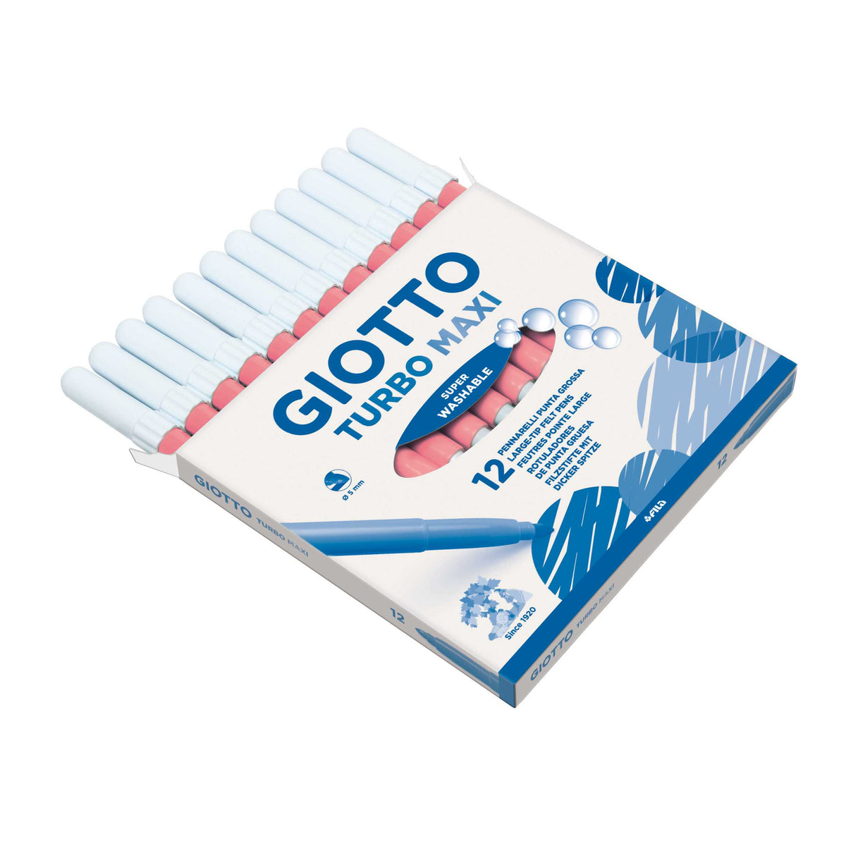 GIOTTO Turbo Maxi 5 mm vastag mosható filctollak – rózsaszín