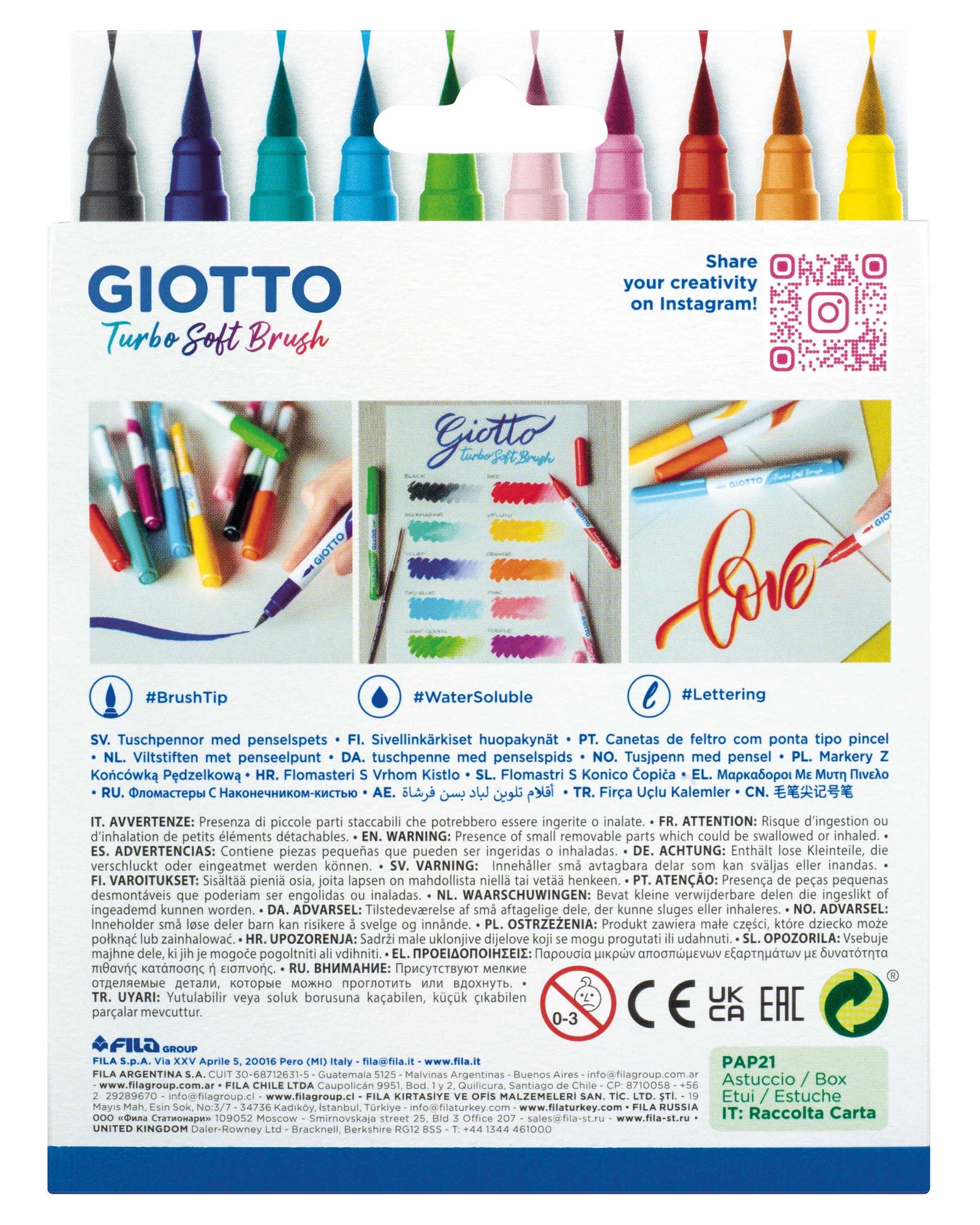 GIOTTO Turbo Soft Brush ecsetfilc készlet - 10 db