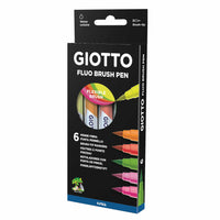GIOTTO Turbo Soft Brush Fluo ecsetfilc készlet 6 db