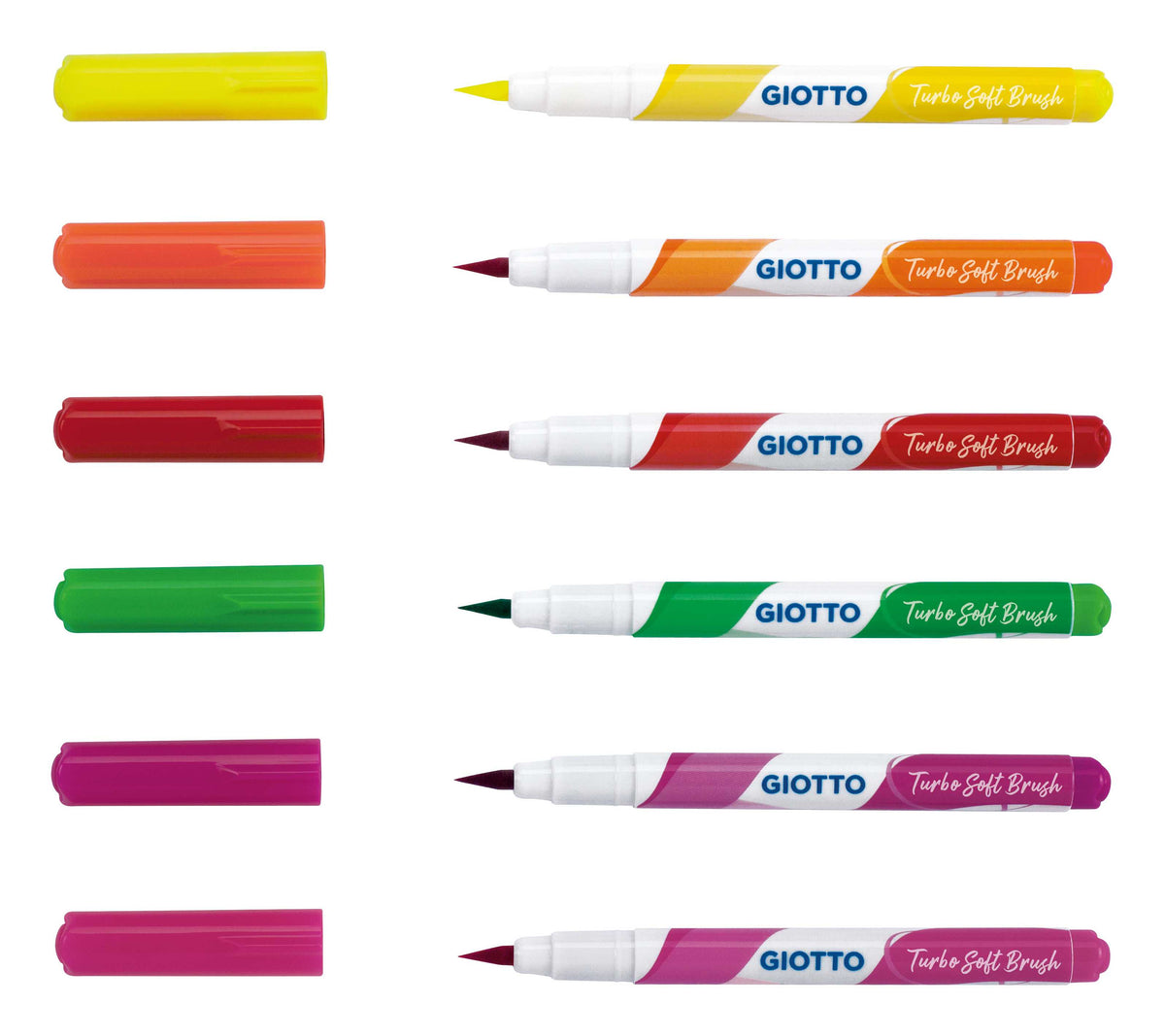 GIOTTO Turbo Soft Brush Fluo ecsetfilc készlet 6 db