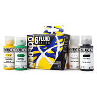 GOLDEN Fluid akrilfesték készlet Intro 6 x 30 ml