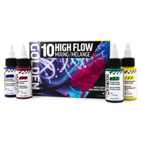 GOLDEN High Flow Mixing akrilfesték készlet 10 x 30 ml