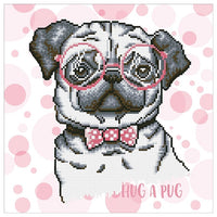 Gyémántszemes kép - Pug 35 x 35