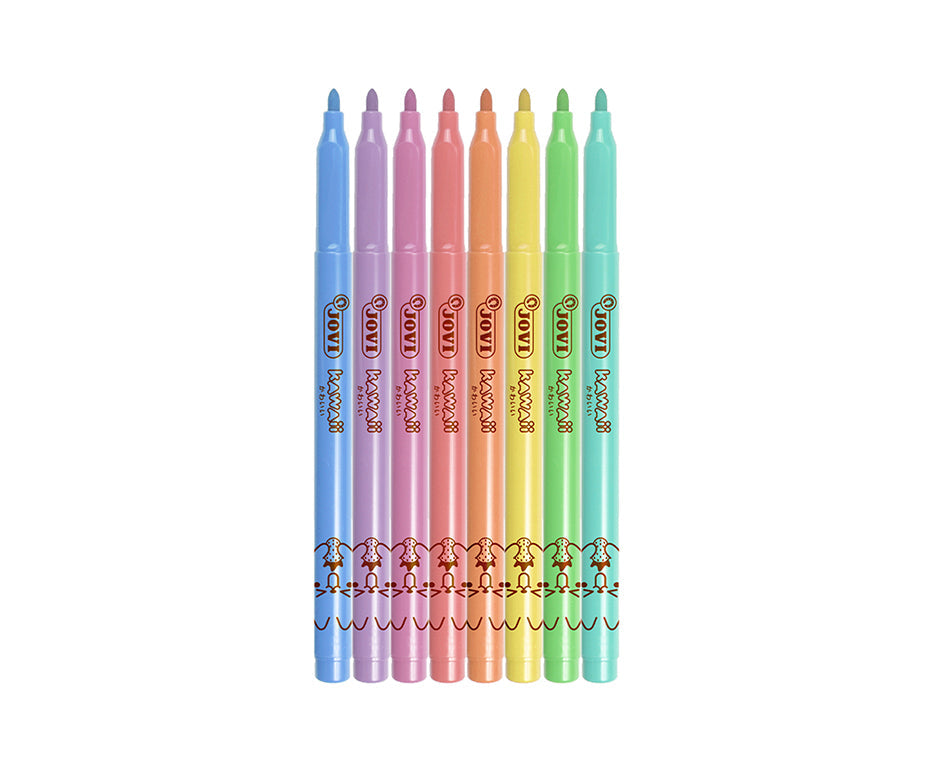 Gyerek filctoll JOVI Kawaii / 8 db-os készlet - 3 mm