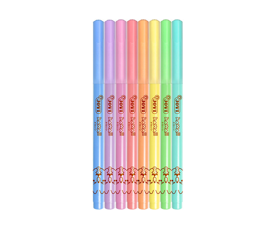 Gyerek filctoll JOVI Kawaii / 8 db-os készlet - 3 mm