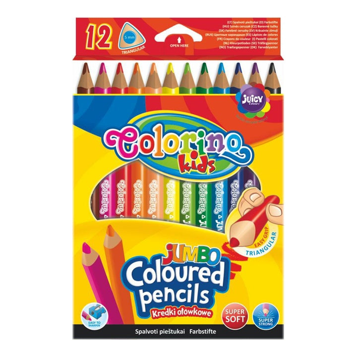 Háromszögletes JUMBO Colorino zsírkréta 12 db (1)