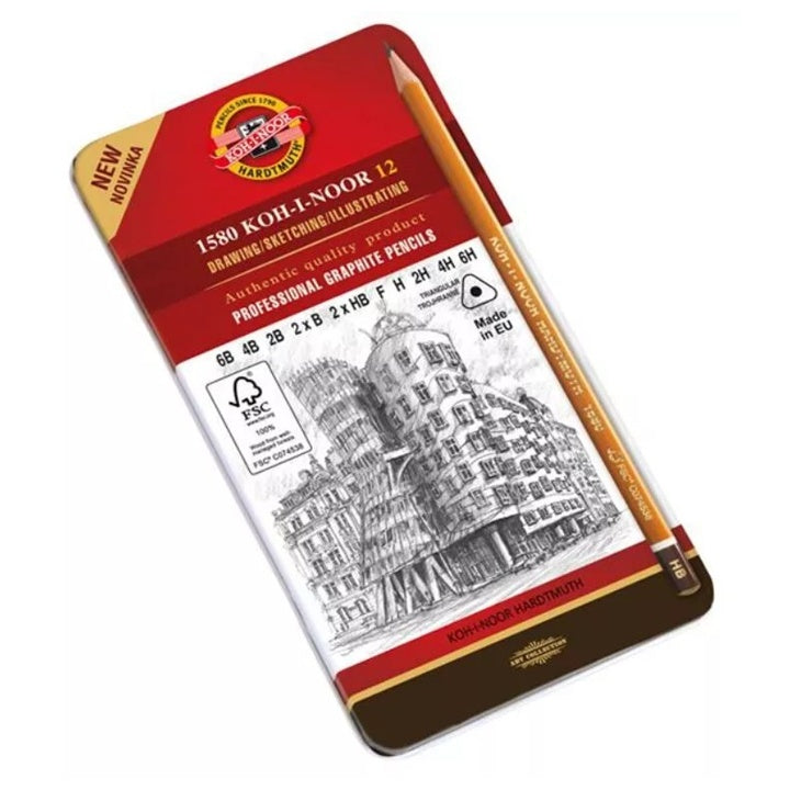 Háromszögletű grafit ceruza készlet 1582 KOH-I-NOOR / 12 db