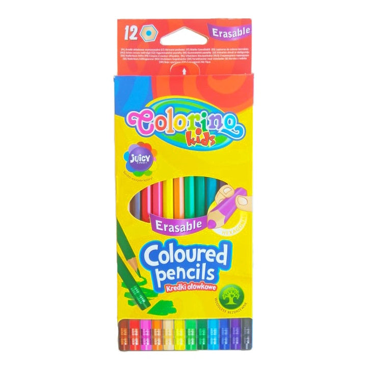 Hatszögletű Colorino ceruza radírral