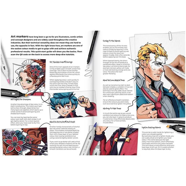 Illusztrációs művészeti készlet MANGA A COMIC HEROES (3)