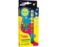 JOVI Glow természetes gyurma 10 x 15 g – 8 szín + 2 sötétben világító