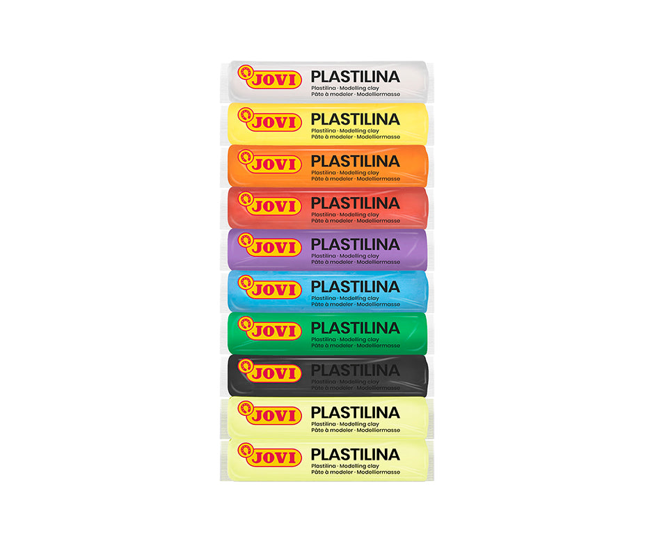 JOVI Glow természetes gyurma 10 x 15 g – 8 szín + 2 sötétben világító