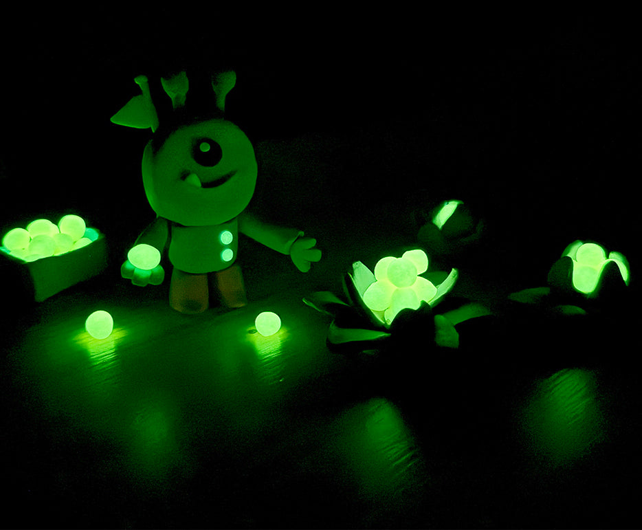 JOVI Glow természetes gyurma 10 x 15 g – 8 szín + 2 sötétben világító