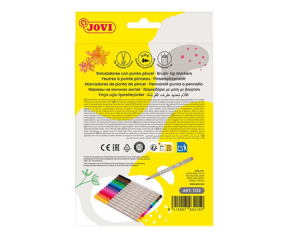 JOVI Lettering akvarell ecsetfilcek 12 db