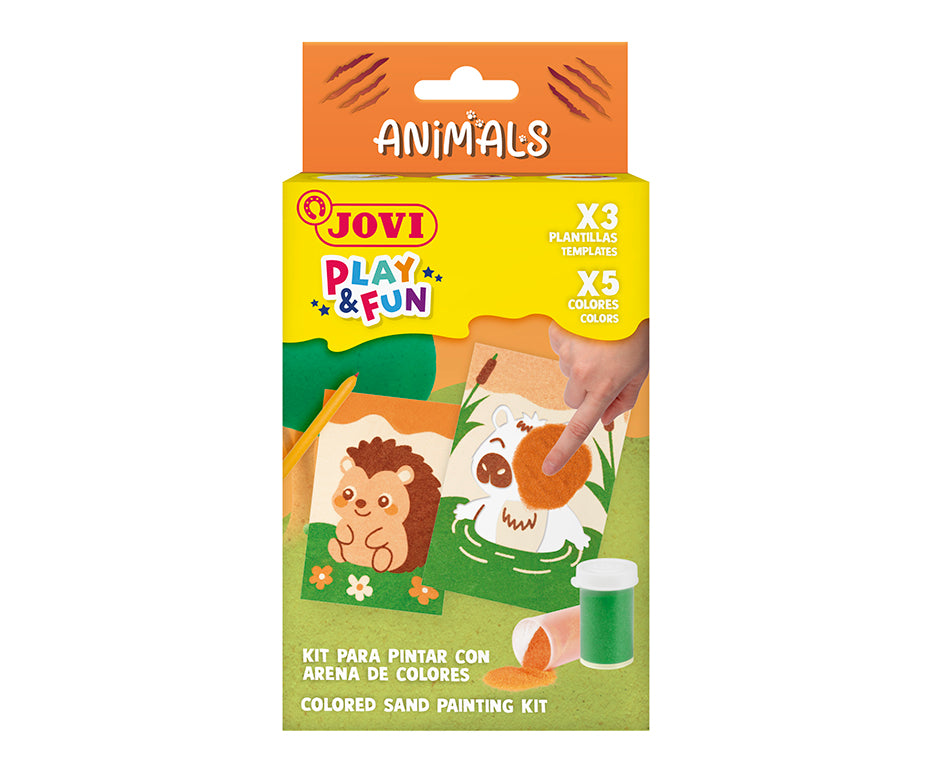JOVI Play&Fun mini kreatív homokképkészítő készlet – 9 részes