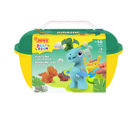 JOVI Play&Fun természetes gyurmakészlet kofferben, Jurassic – szett kiegészítőkkel