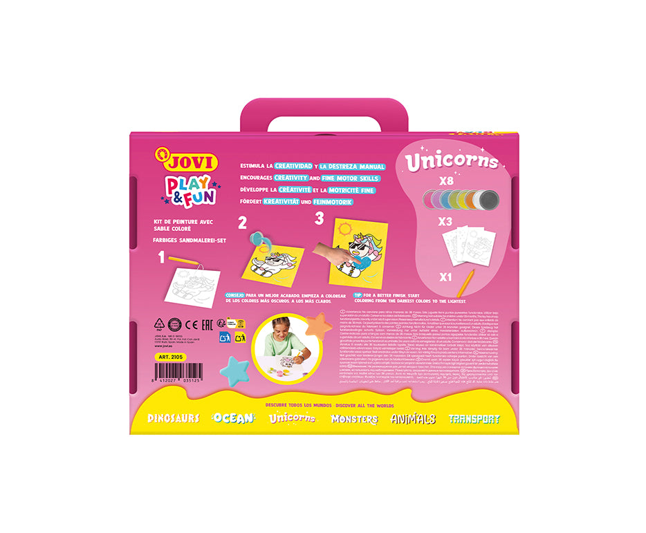 JOVI Play&Fun Unicorns homokkép készítő készlet - 12 db