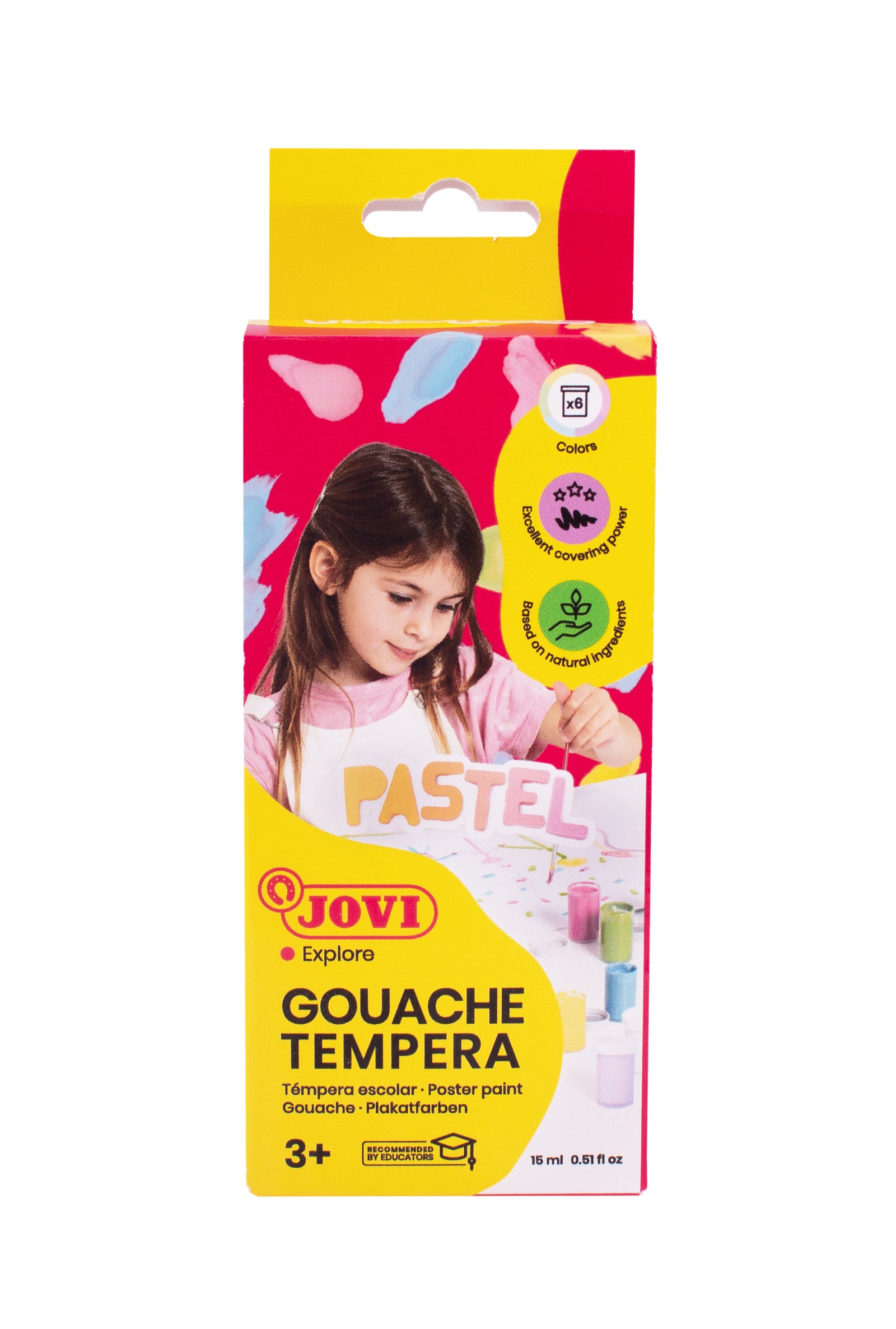 Pasztell temperafesték JOVI Premium 6 x 15 ml ecsettel