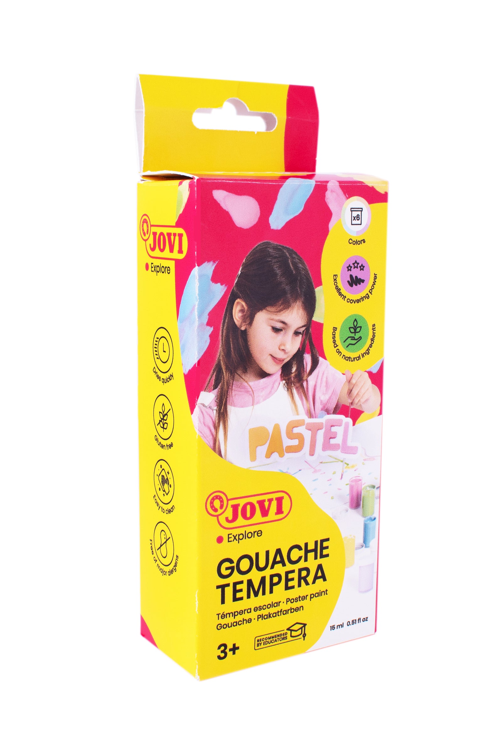 Pasztell temperafesték JOVI Premium 6 x 15 ml ecsettel