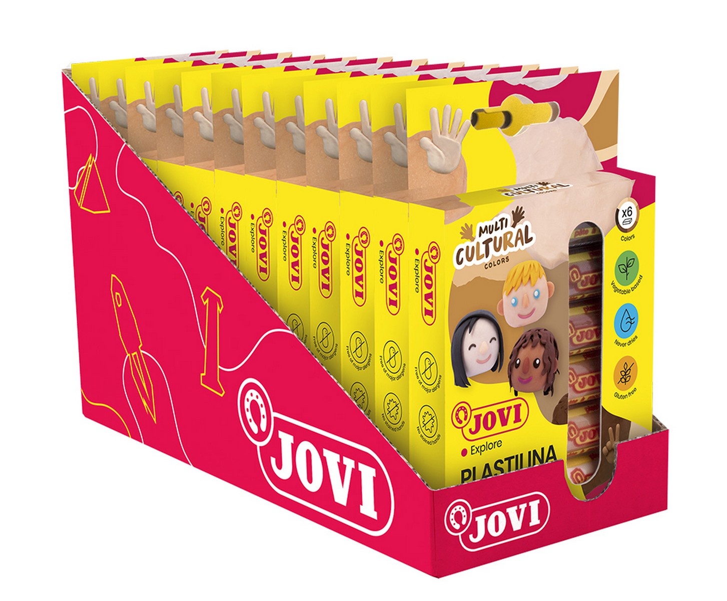 JOVI természetes gyurma bőrtónusok 6 x 15 g