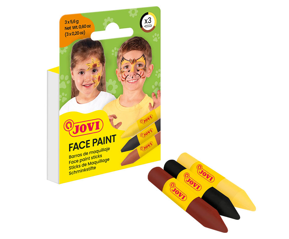 JOVI arcfesték stift készlet 3 x 5,6 g - sárga, barna, fekete