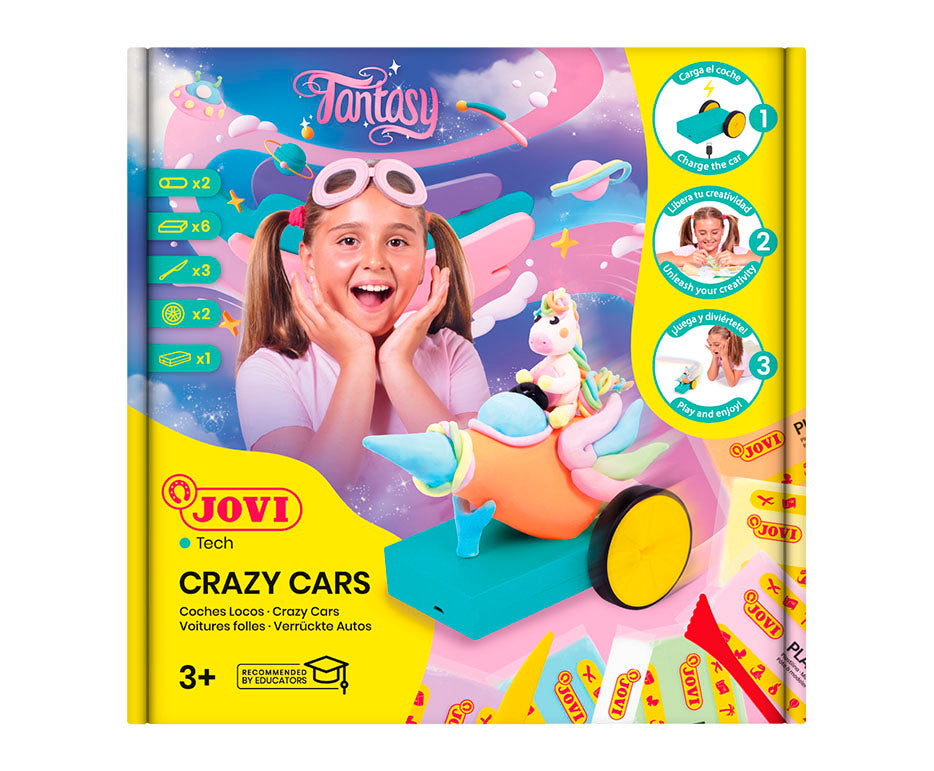JOVI Tech Crazy Cars Kreatív gyurmakészlet - Fantázia 14 db