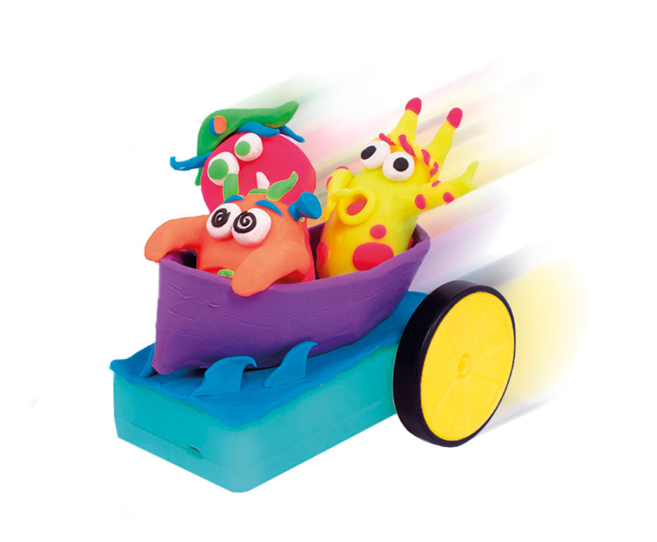 Jovi Tech Crazy Cars Szörnyek kreatív gyurmakészlet - 14 db
