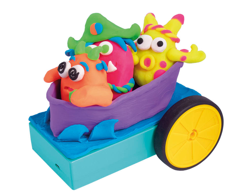 Jovi Tech Crazy Cars Szörnyek kreatív gyurmakészlet - 14 db