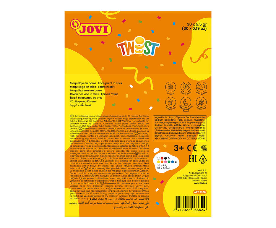 JOVI Twist arcfesték stift készlet display 30 db