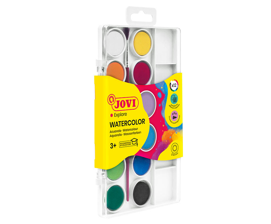JOVI vízfesték ø 22 mm – 12 db ecsettel