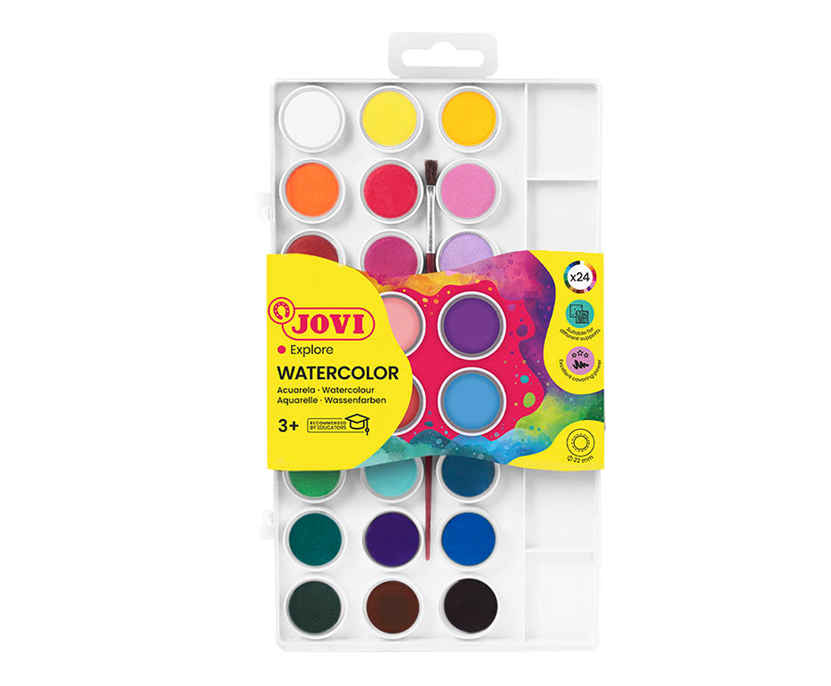 JOVI vízfesték készlet 24 db ecsettel (átmérő 22 mm)