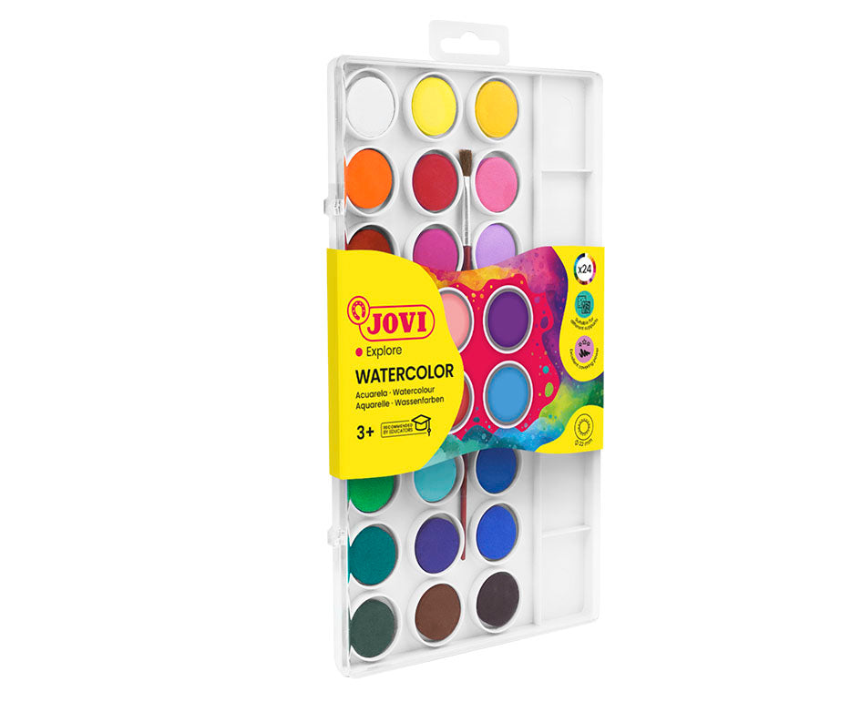 JOVI vízfesték készlet 24 db ecsettel (átmérő 22 mm)