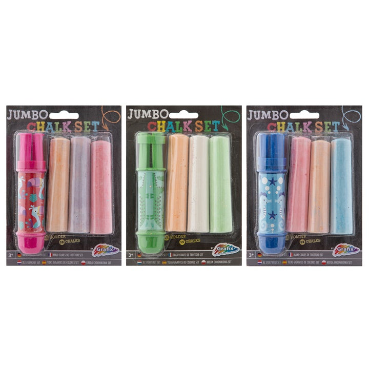 Jumbo járdakréta tartóval 3 db