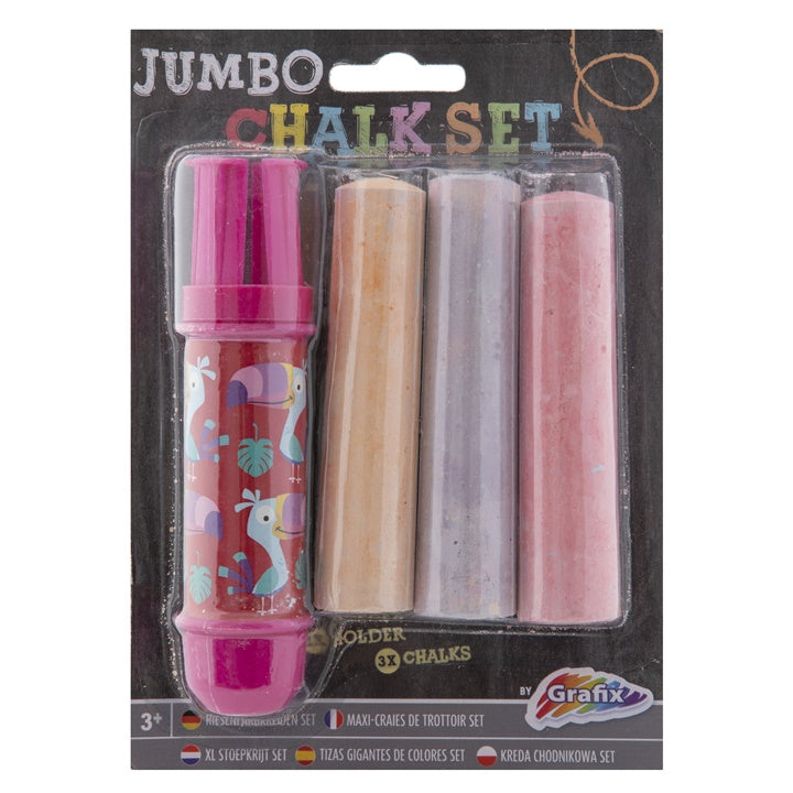 Jumbo járdakréta tartóval 3 db