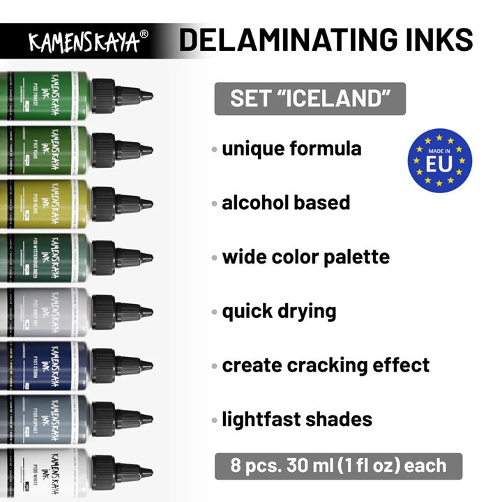 KAMENSKAYA 'Iceland' Delamination Ink Set (Delaminációs tintakészlet) (2)