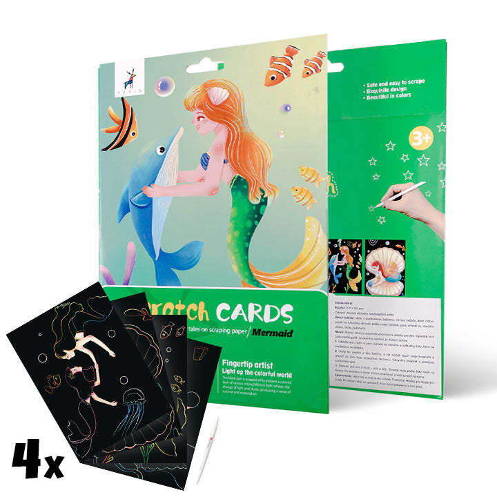 Kaparós képek gyekereknek - Mermaid - 4 db