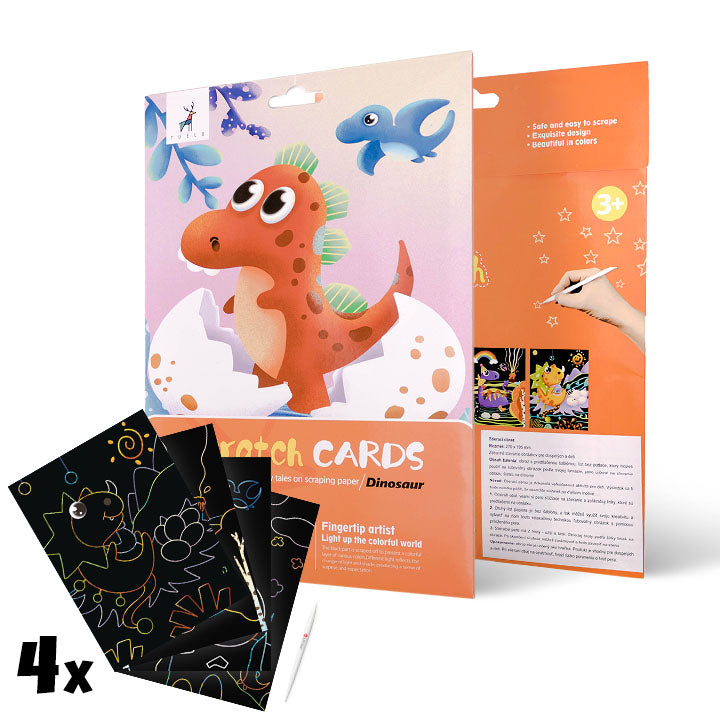 Kaparós képek gyekereknek - Small dinosaur - 4 db