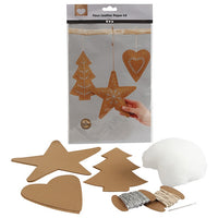 Karácsonyi díszek műbőrből - 11 db