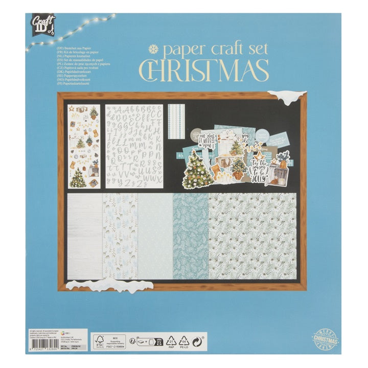 Karácsonyi scrapbooking készlet kék (2)