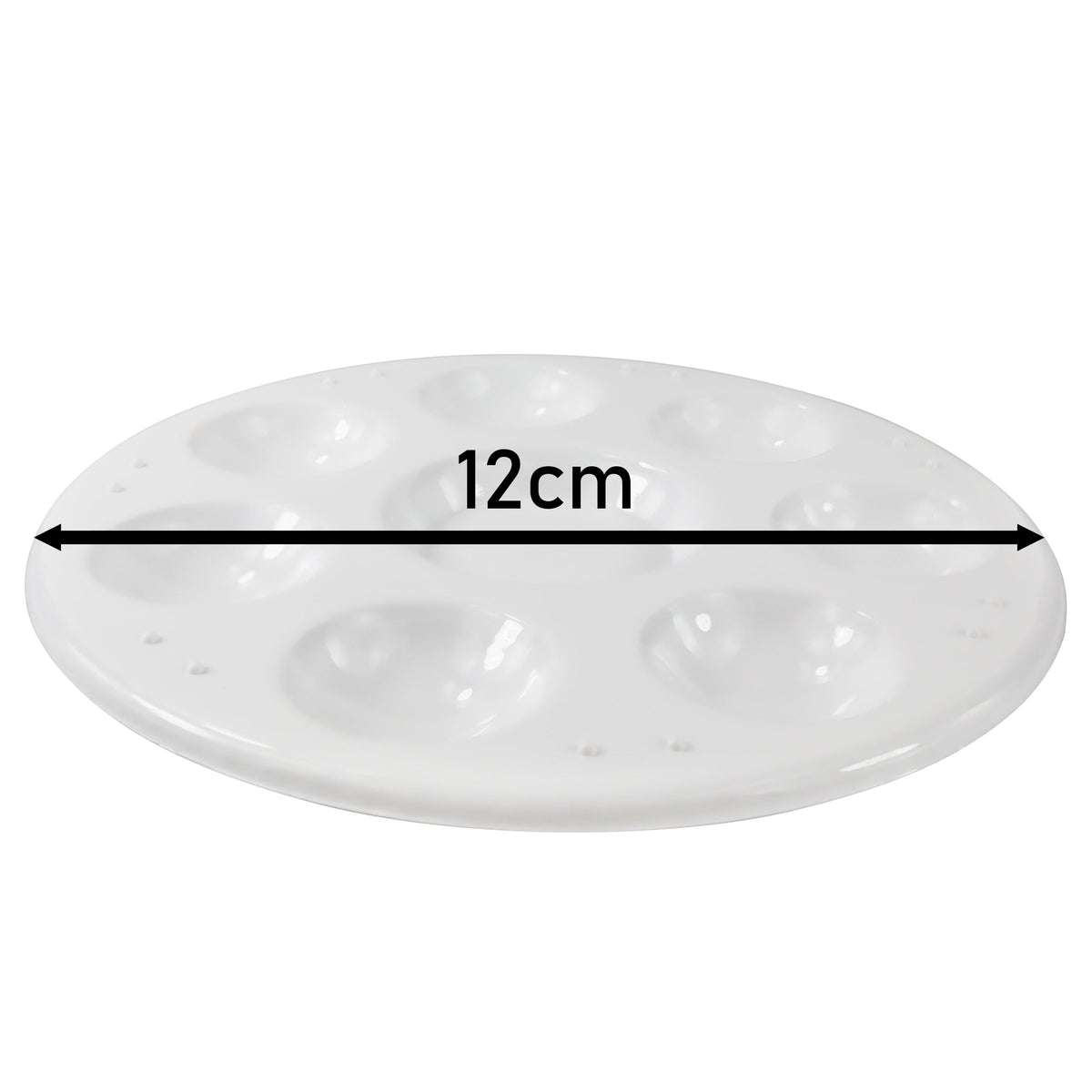 Kerek műanyag festőpaletta 12 cm | fehér Phoenix